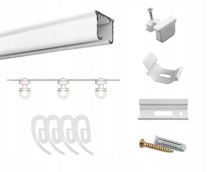 Karnisz Sufitowy Aluminiowy MMS system WAVE FALA biała