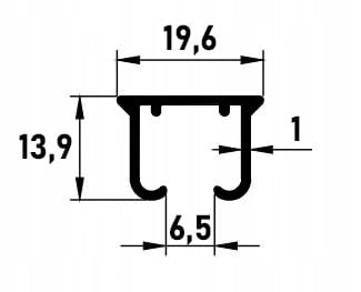 System WAVE - Ślizgi na Sznurku Obrotowe co 6 cm (na metry)