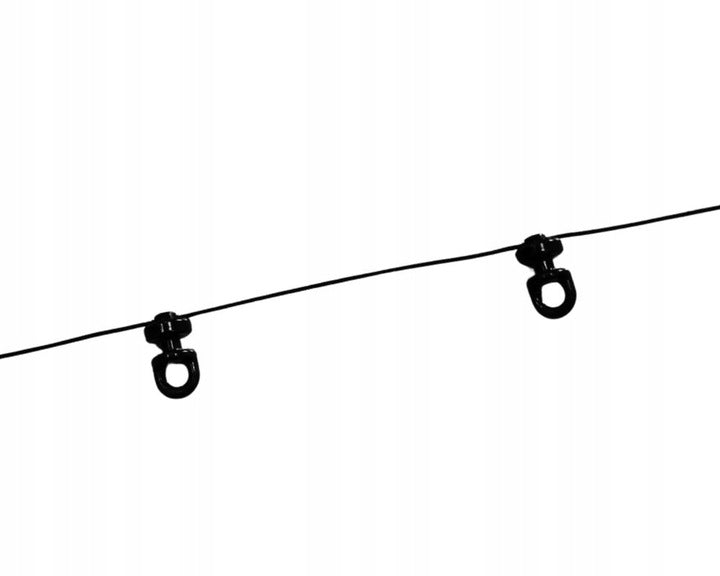 System WAVE - Ślizgi na Sznurku Obrotowe Czarne co 8 cm (na metry)