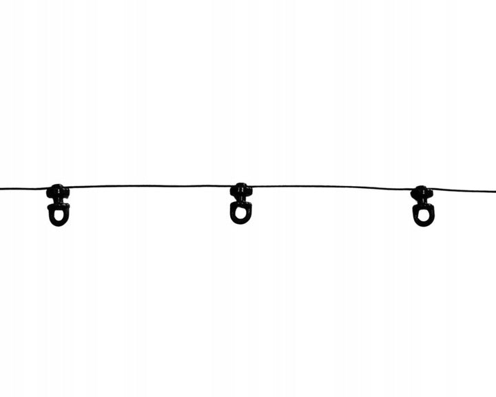 System WAVE - Ślizgi na Sznurku Obrotowe Czarne co 8 cm (na metry)
