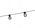 System WAVE - Ślizgi na Sznurku Nieobrotowe Czarne co 8 cm (na metry)