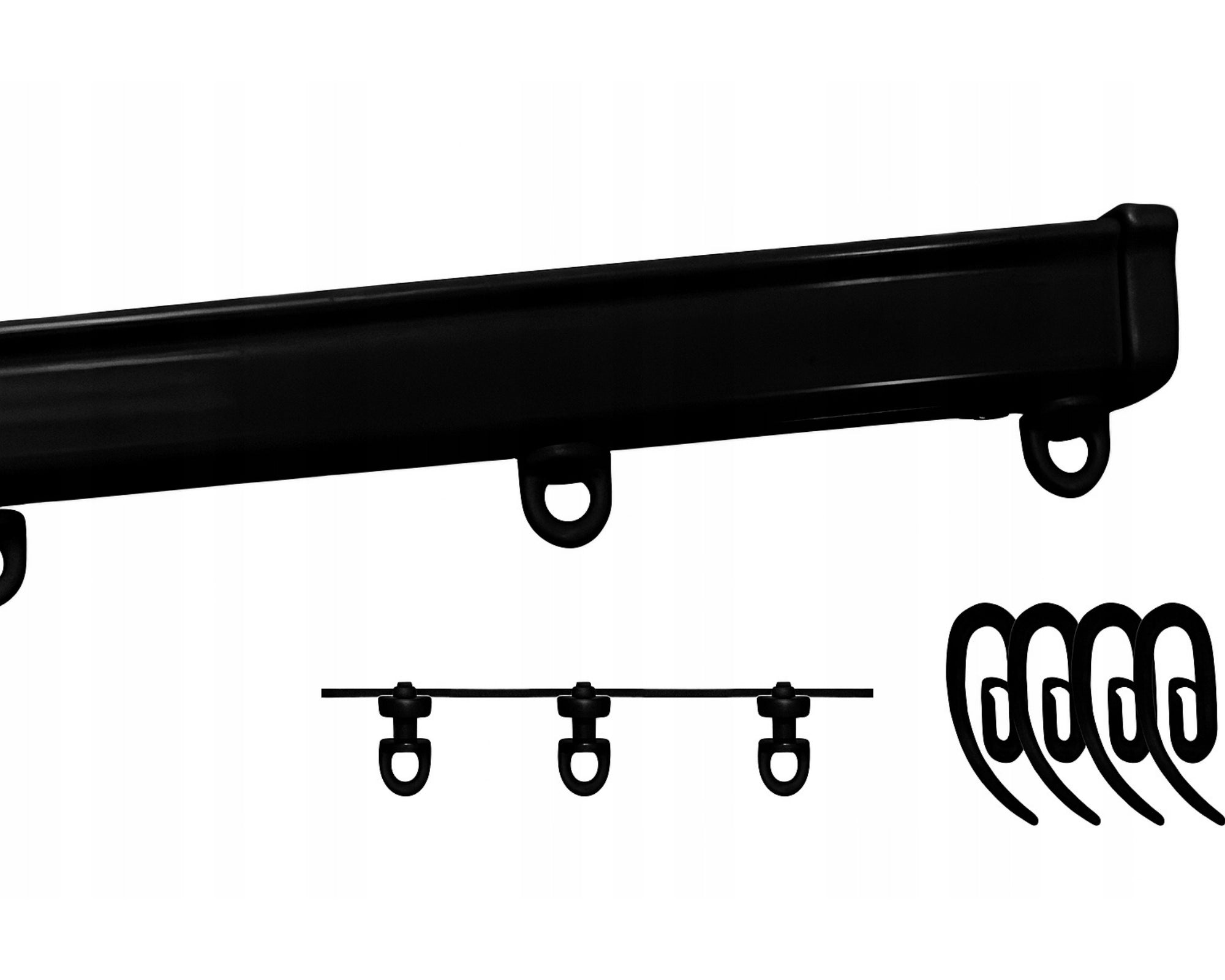 Szyna Sufitowa Aluminiowa MMS system WAVE FALA czarna