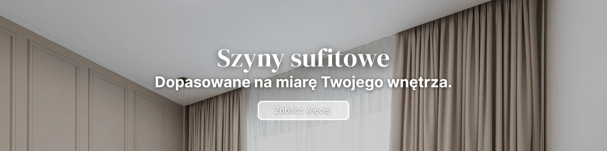 Baner sklepu z szynami sufitowymi