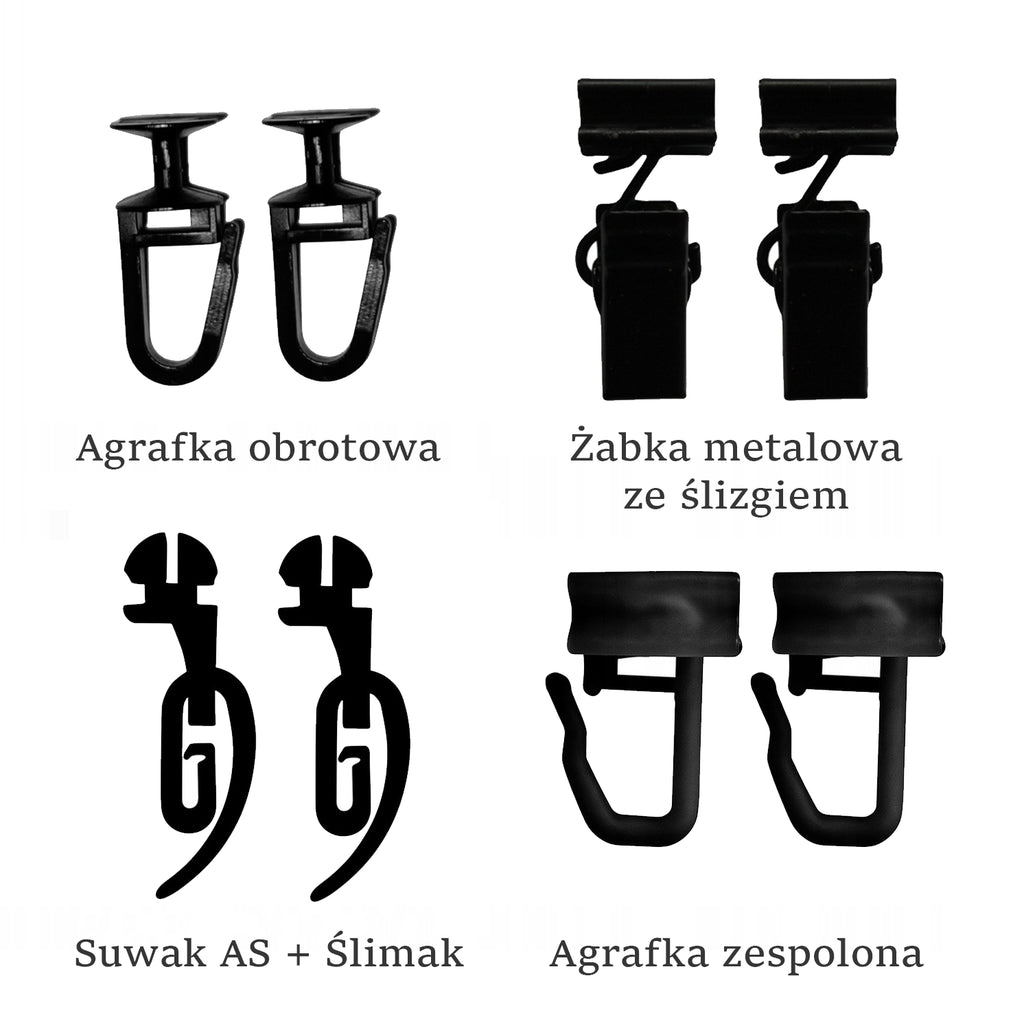 Karnisz Szyna Sufitowa Aluminiowa Podwójna MMS Czarna